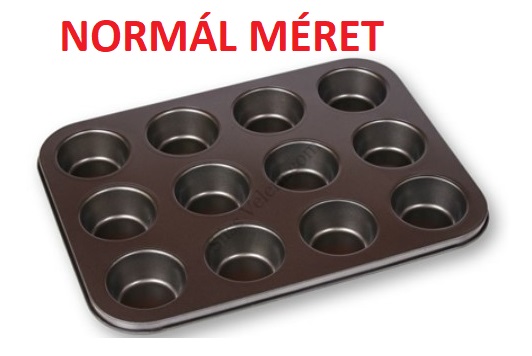 Muffin sütő Teflon 12es NORMÁL MÉRET ENGER-249 V:03183 < HENRY-ACH 404923-GOLGOTA