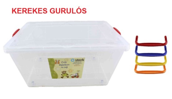 TÁROLÓ DOBOZ 2 CSATOS KEREKES 58 LITER ENGER V:00361  BÁT 30159 DÜ28