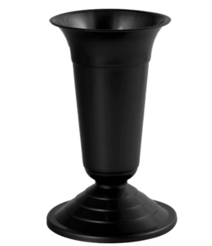 Sírváza nehéz 32cm fekete SK 9009 KRR V:0016