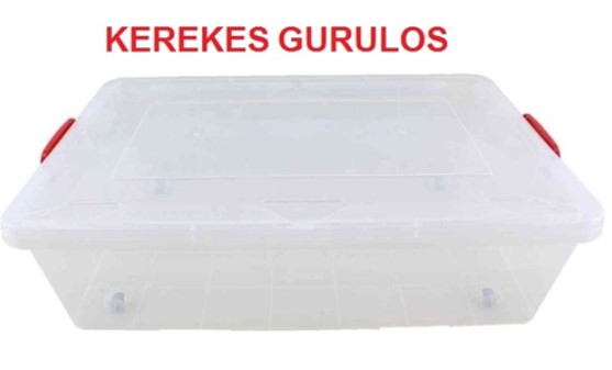 TÁROLÓ DOBOZ 2 CSATOS KEREKES 38 LITER V:00354 10/# ENGER