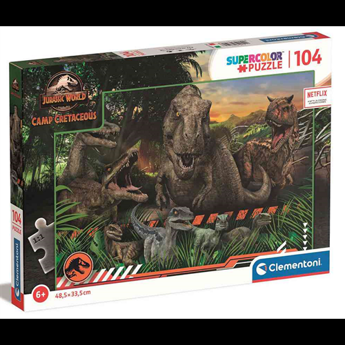 J.PUZZLE JURASSIC WORD 104DB-OS 34X25CM DOB. MEDI.C27545