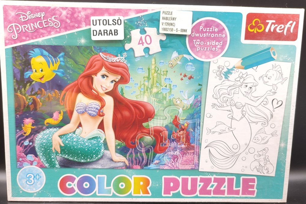 PUZZLE DYSNEY KISHABLEÁNY KÉTOLDALAS PUZZLE SZINEZHETŐV:5139