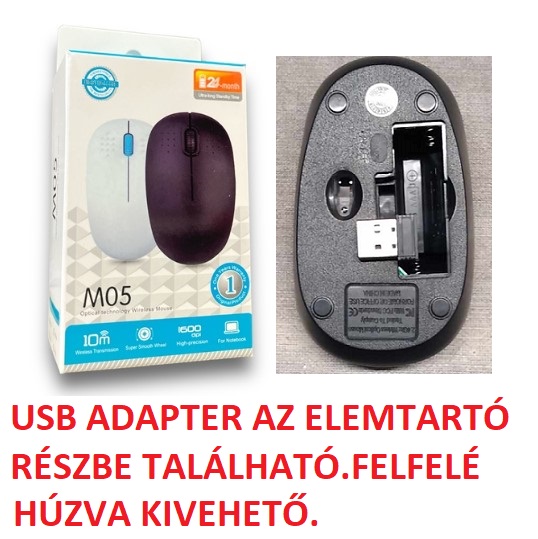 EGÉR VEZETÉK NÉLKÜL,DOBOZOS(REJTETT USB ADAPTER) T-2226-2 TTE (-10)