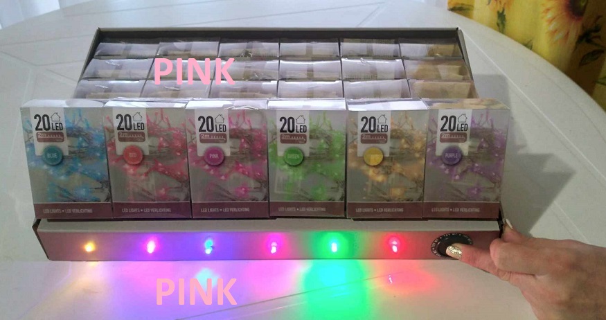 KARI ÉGŐ 20 LED 2m PINK,ELEMES,ÁTLÁTSZÓ DOBOZ V:99787 NTT