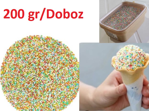 FAGYISZORÓ SÜTISZORÓ SZINES GOLYÓK MIX NONPAREILS 200gr GYK (25.08.05)