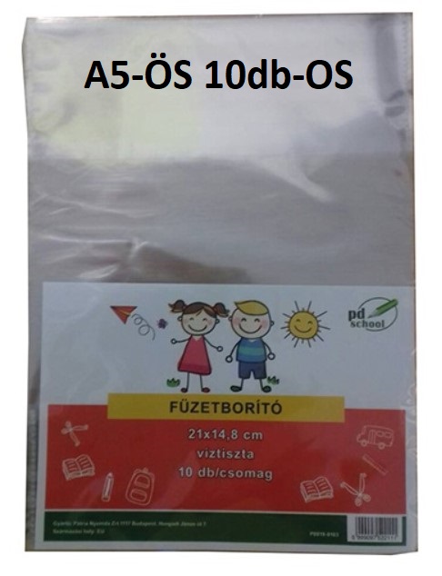 FÜZETBORÍTÓ A5-ÖS VÍZTISZTA 10db-OS 20 CSG/GYŰJTŐ PÁTRIA 0019-0183 (ISK2024)