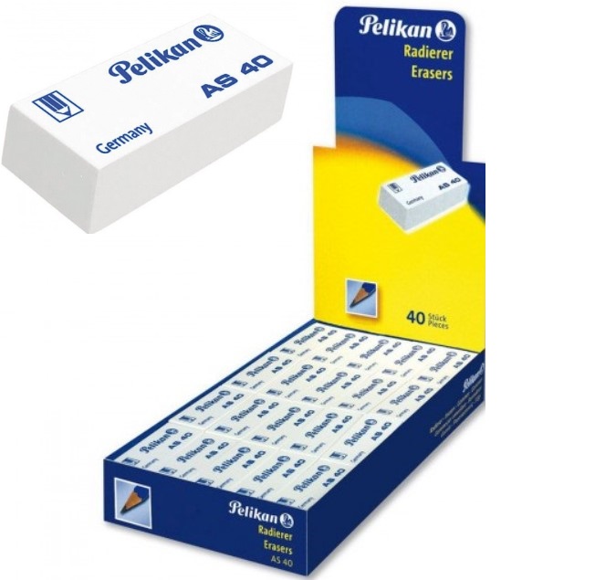 RADÍR AS40 FEHÉR 40db/BOX PELIKÁN KICSI 36x16x10mm 00606095 HERLITZ