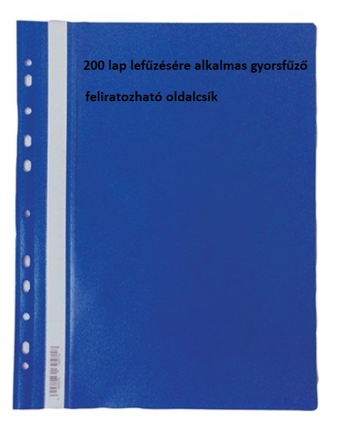 GYORSFŰZŐ A4 PP LEFŰZHETŐ MAPPA SÖTÉTKÉK 20/CSG PD V:283 2120-0259 PÁTRIA