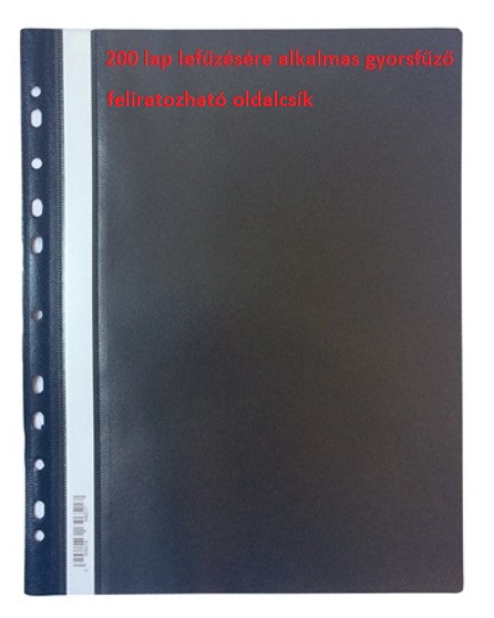 GYORSFŰZŐ A4 PP LEFŰZHETŐ MAPPA FEKETE 20/CSG PD V:566 2120-0250 PÁTRIA