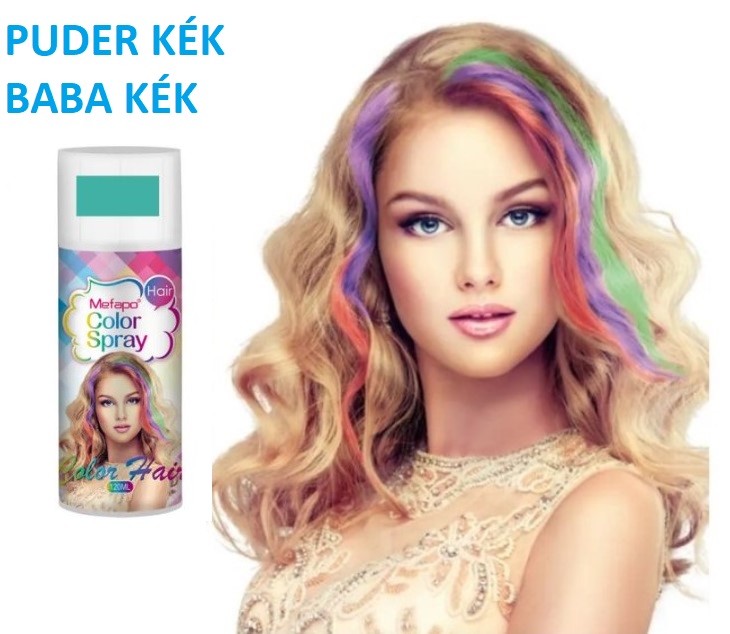 HAJSZÍNEZŐ SPRAY MEFAPO 120ml POWDER BLUE(PÚDERKÉK BABAKÉK) QUIZ (BIBORVÖRÖS) QUIZ