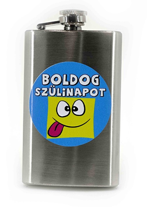 FLASKA VFL009 KÉK BOLDOG SZÜLETÉSNAPOT 5OZ GÁSPÁR