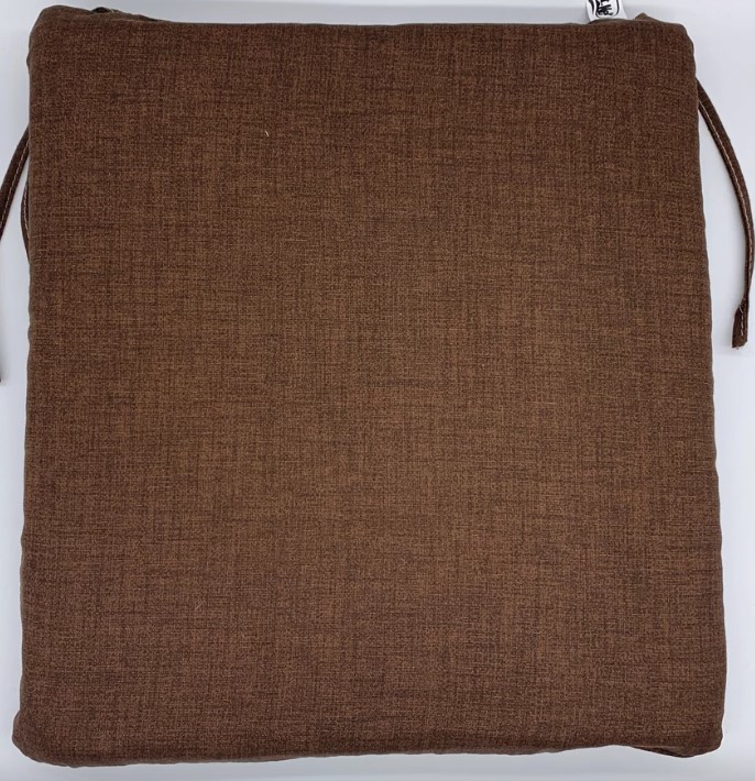 ÜLŐPÁRNA KÖTŐS 38x41x5cm,LONETA ANYAGÚ SÖTÉTBARNA 6DB/CSOMAG DEV