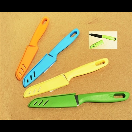 Kés tokkal színes PENGE: 8cm ÖSSZ:20cm tompa végű F5-390 GOLGOTA > ENGER  V:55834 (B8)