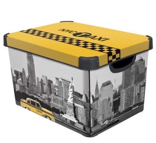 DOBOZ+FEDŐ NEW YORK 22 LITER 38x28x23cm CU1256 04711-D16 BÁTH 