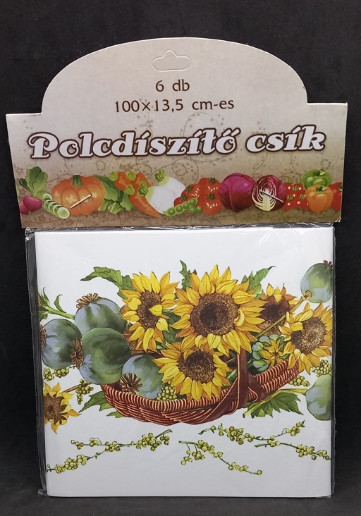 POLCDISZITŐ CSÍK, STELÁZSI DISZITŐ 6db-os 100x13,5cm NAPRAFORGÓS GOLGOTA V:60133