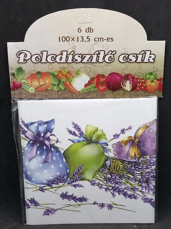 POLCDISZITŐ CSÍK, STELÁZSI DISZITŐ 6db-os 100x13,5cm LEVENDULÁS GOLGOTA V:60133