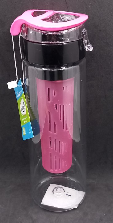 KULACS 730ML PINK MŰANYAG GYÜMÖLCS ÉS JÉGKOCKATARTÓS 24/# V:109410 