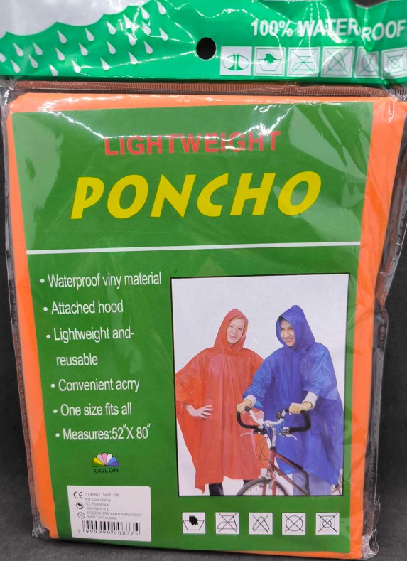 ESŐKABÁT FELNŐTT PONCHO NARANCS 130x200cm V:374 17-108 WSI 