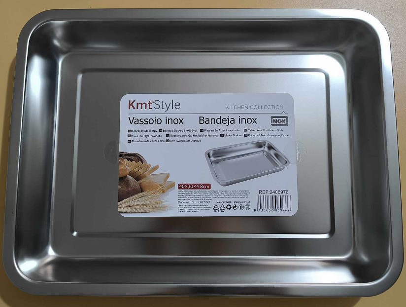 TEPSI INOX KMT STYLE MINŐSÉGI 40x30x4,8cm REF:2406976 V:9767 TORCH (-10)