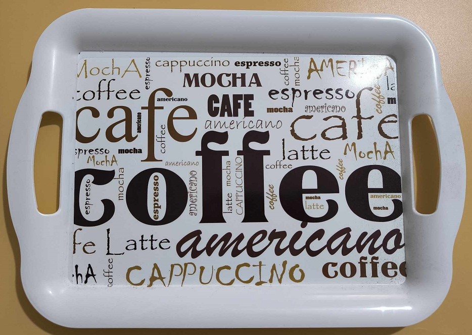 TÁLCA MŰA. 29x38cm, MÉLY COFFE AMERICANO V:080189 15/KARTON ENGER