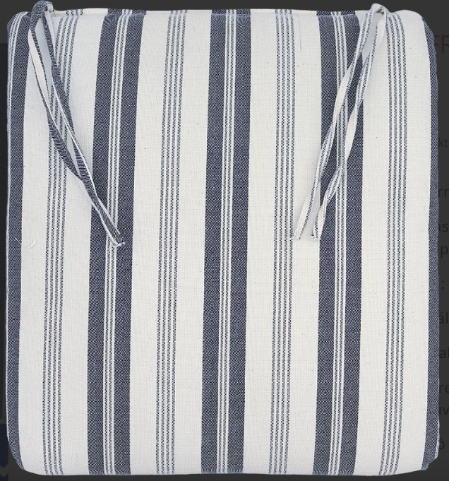 ÜLŐPÁRNA KÖTŐS 38x41x5cm,LONETA ANYAGÚ STRAND CSÍKOS KÉK 6DB/CSOMAG DEV