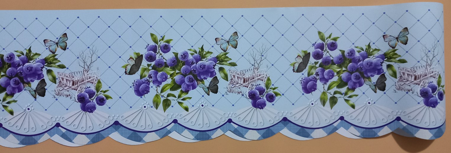 POLCDISZITŐ CSÍK, STELÁZSI DISZITŐ PAPÍR 5db-os 13.5x98cm ÁFONYÁS PILLANGÓVAL DEV V:60133