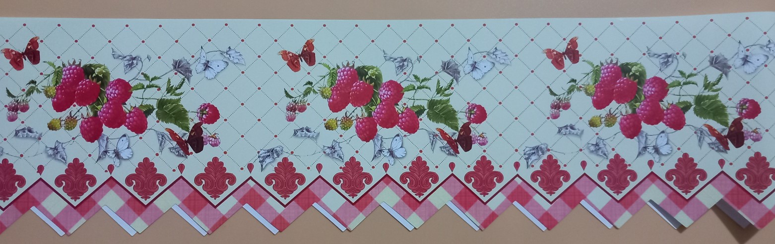 POLCDISZITŐ CSÍK, STELÁZSI DISZITŐ PAPÍR 5db-os 13.5x98cm MÁLNÁS PILLANGÓS  DEV V:60133