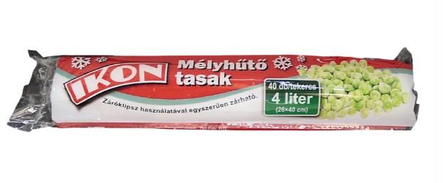 ZACSKÓ IKON VÍZTISZTA MÉLYHŰTŐS 4L 26x40cm 40db/roll 10db/csomag V:08811 DEV