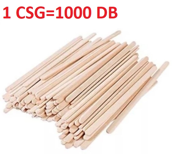 ELDOBHATÓS KÁVÉKEVERŐ FA LAPKA 1000 db-OS 140mm PARTY ( 5/KARTON)
