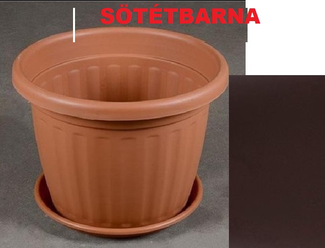 Cserép BORDÁS 26 cm +22cm alátét(s.barna)(529)