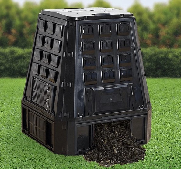 KOMPOSZTÁLÓ ECO 420 LITER, FEKETE MŰANYAG SLO ZM