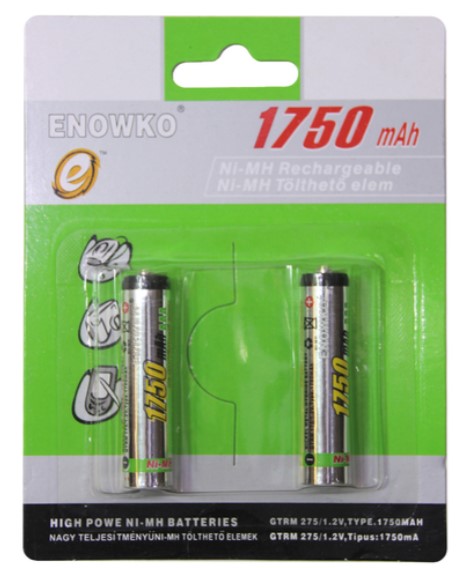 ELEM MIKRÓ AAA TÖLTHETŐ ENOWKO 1750mAH 2db-OS /SZETT LAPON 12 SZETT /DOBOZ WSI FERI